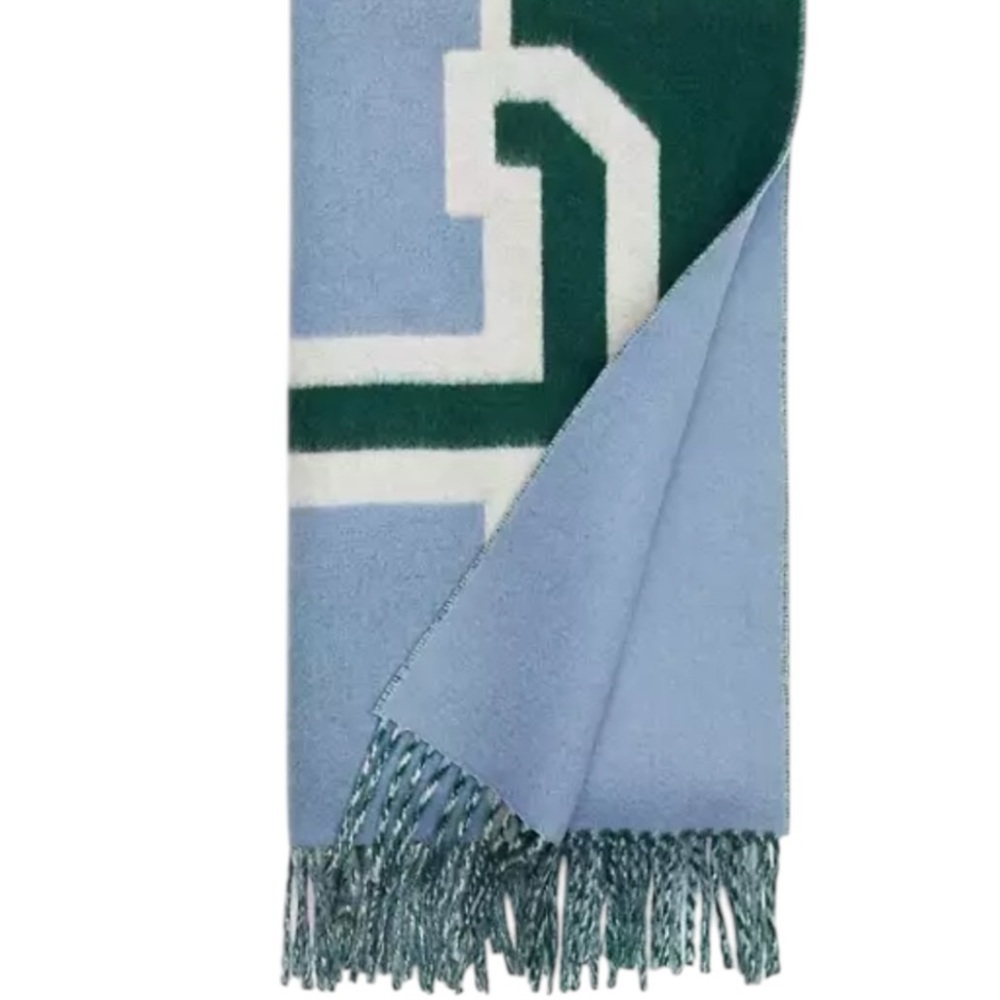 Coach Reversible Colorblock Varsity Print Oversized Muffler Wool Scarf NWT $228 - Picture 6 of 12